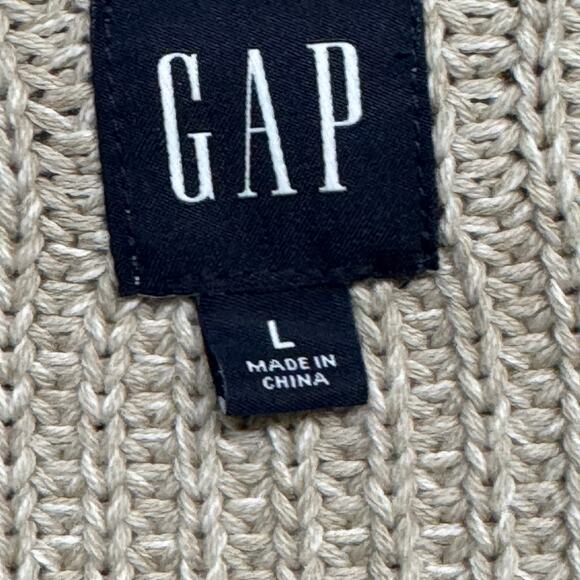 Gap Rolled Neck Taupe Pullover Sweater Size Large - Picture 6 of 6